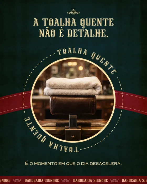 Peça de social media produzida pela Domos para Barbearia Signore