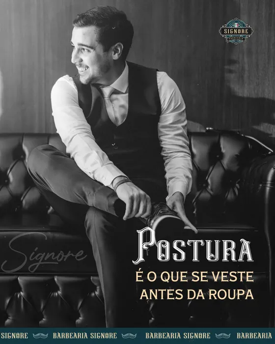 Peça de social media produzida pela Domos para Barbearia Signore