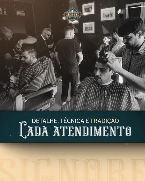 Peça de social media produzida pela Domos para Barbearia Signore
