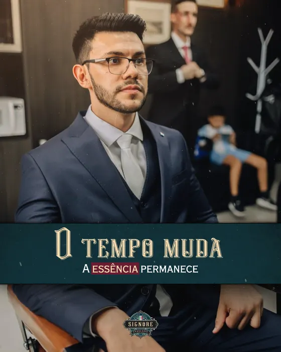 Peça de social media produzida pela Domos para Barbearia Signore