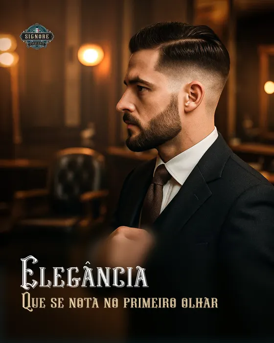 Peça de social media produzida pela Domos para Barbearia Signore