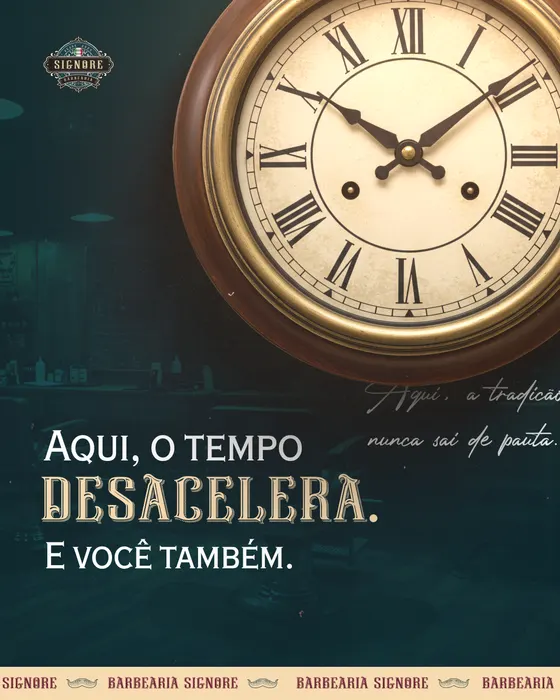 Peça de social media produzida pela Domos para Barbearia Signore