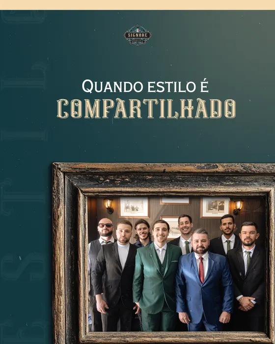 Peça de social media produzida pela Domos para Barbearia Signore