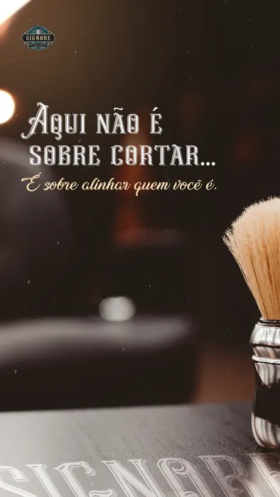 Peça de social media produzida pela Domos para Barbearia Signore