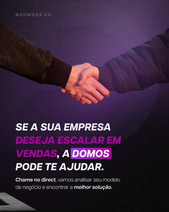 Peça de social media produzida pela Domos para Domos Company