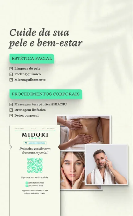 Peça de social media produzida pela Domos para Midori Estética