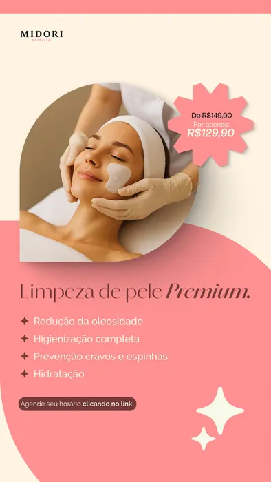 Peça de social media produzida pela Domos para Midori Estética