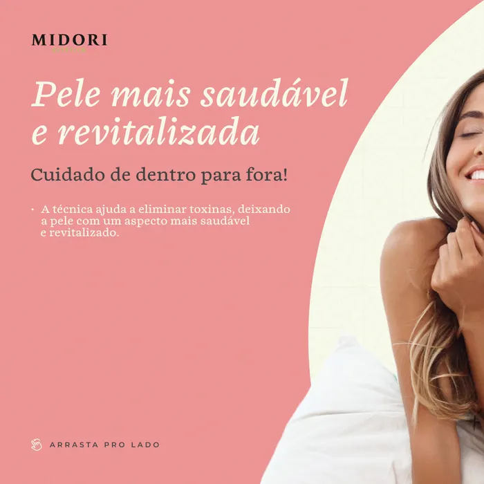 Peça de social media produzida pela Domos para Midori Estética