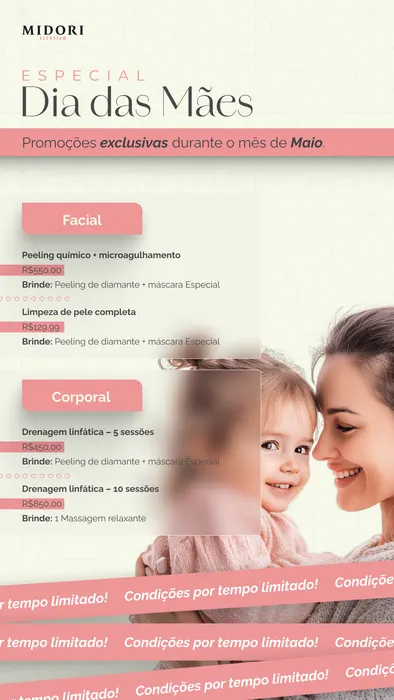 Peça de social media produzida pela Domos para Midori Estética