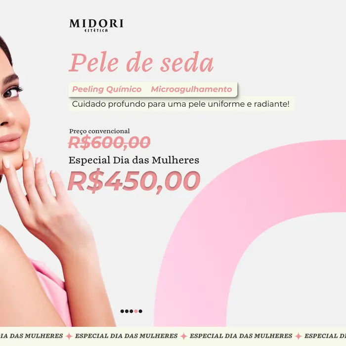Peça de social media produzida pela Domos para Midori Estética