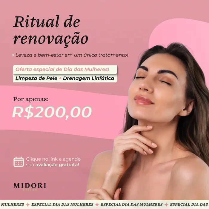 Peça de social media produzida pela Domos para Midori Estética