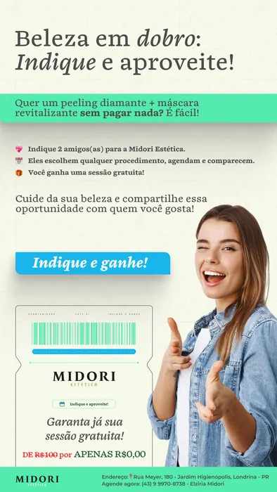 Peça de social media produzida pela Domos para Midori Estética