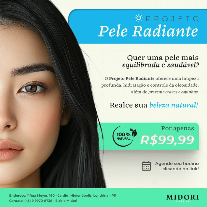 Peça de social media produzida pela Domos para Midori Estética