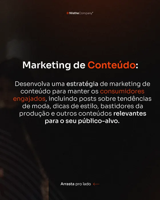 Peça de social media produzida pela Domos para Nisthe Company