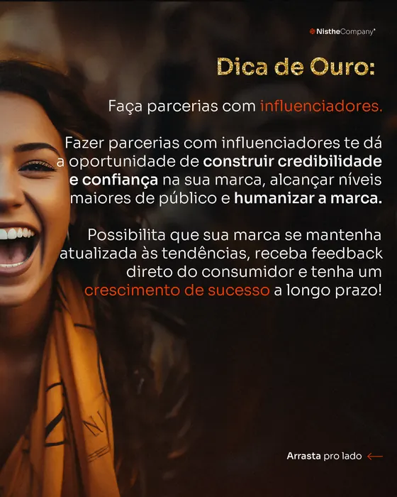 Peça de social media produzida pela Domos para Nisthe Company