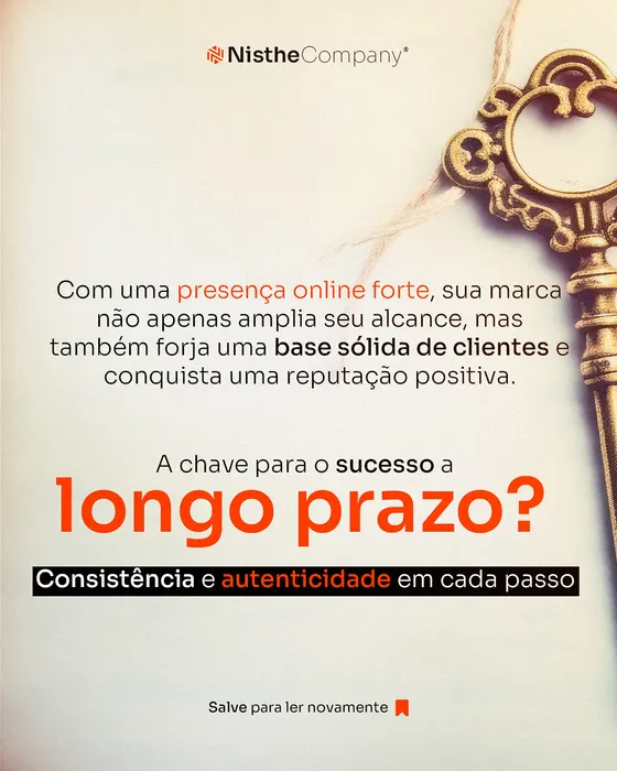 Peça de social media produzida pela Domos para Nisthe Company