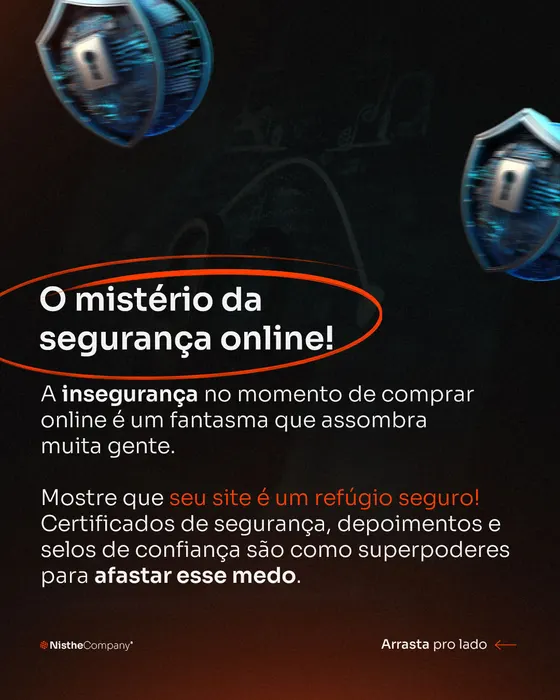 Peça de social media produzida pela Domos para Nisthe Company