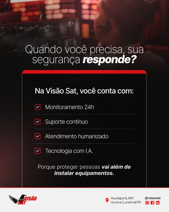 Peça de social media produzida pela Domos para Visão Sat